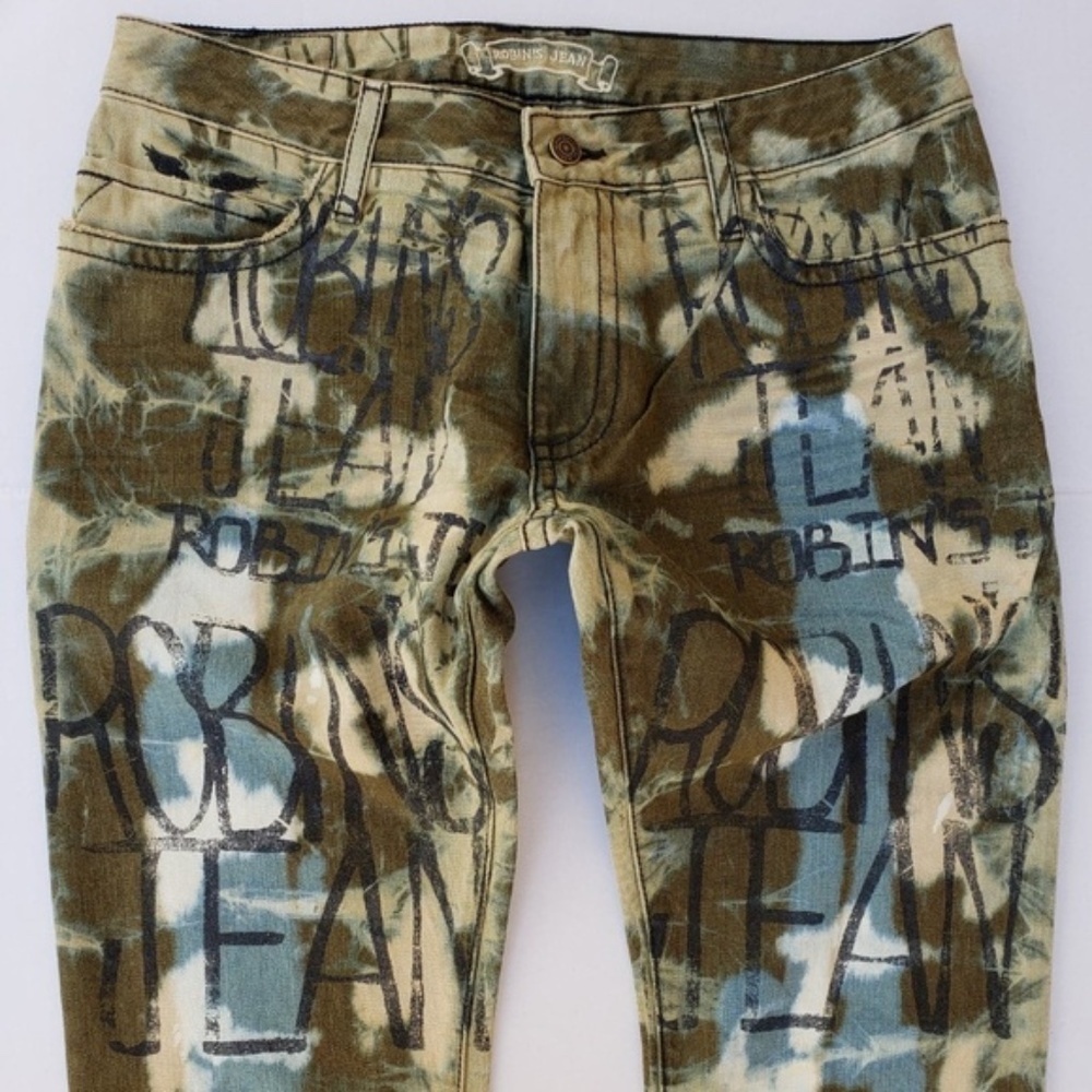 NEW Robins Jeans Slim Straight GRAFFITI JEAN - Picture 3 of 7
